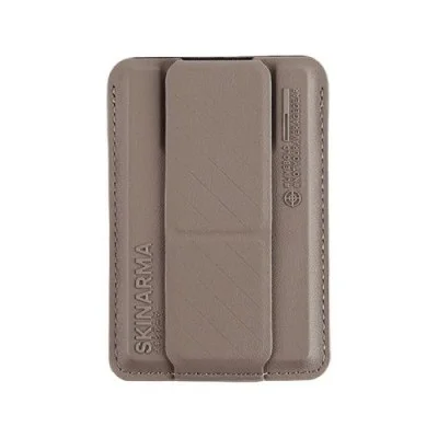 magnetic card wallet with handle from arma kado skin - gold